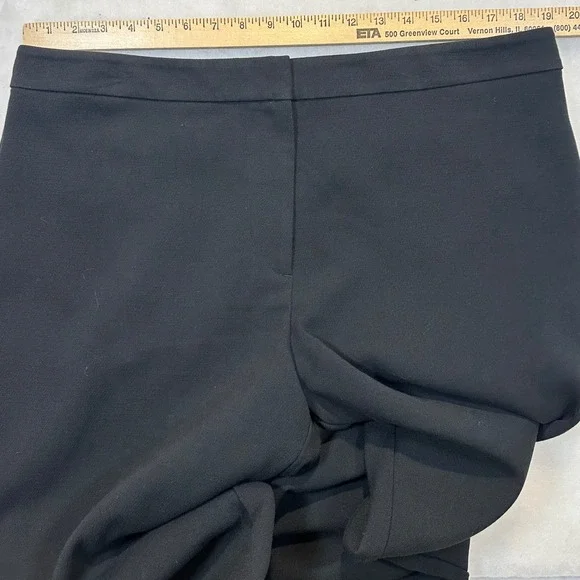 Ann Taylor Factory Womens Black Lace Hem Cropped Wide Leg Pants Size 14 Spring - Picture 4 of 8